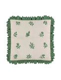 Verdant Bouquet frill square cushion 45cm, imported from the UK