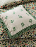 Verdant Bouquet frill square cushion 45cm, imported from the UK