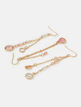 Next Accessorize Pink Gem Chain Drop Earrings 3 Pack- Buy online at McGrocer