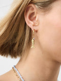 Accessorize gold tone fish charm hoop earrings 3 pack - British product