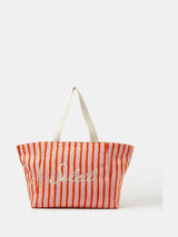 Next Accessorize Pink Slogan Stripe Beach Tote Bag- Buy online at McGrocer