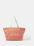 Accessorize pink slogan stripe beach tote bag (British brand)