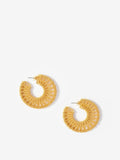 Mint Velvet gold tone half hoop earrings, UK version