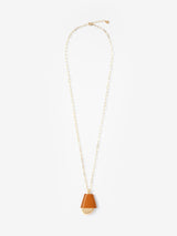Next Mint Velvet Gold Tone Faux Leather Cased Pendant Necklace- Buy online at McGrocer