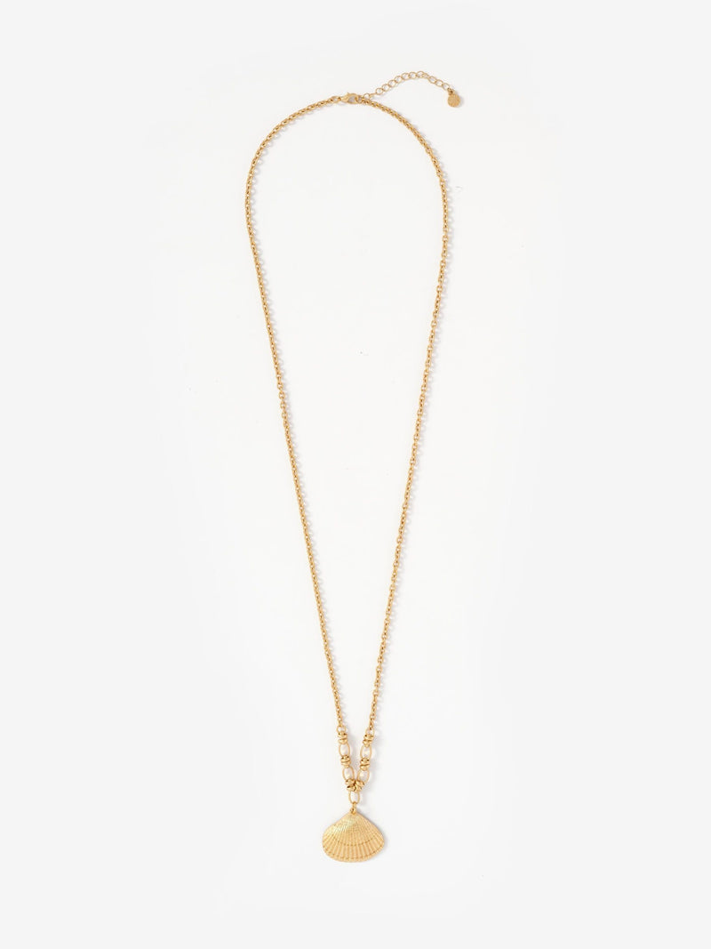 Mint Velvet gold tone shell pendant necklace - British product