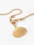 Mint Velvet gold tone shell pendant necklace - British product