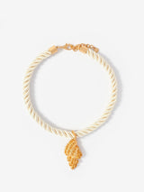 Next Mint Velvet Gold Tone Statement Shell Rope Necklace- Buy online at McGrocer
