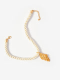 Mint Velvet gold tone shell rope necklace, UK version