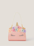 Monsoon pink flower unicorn clip frame bag (British brand)