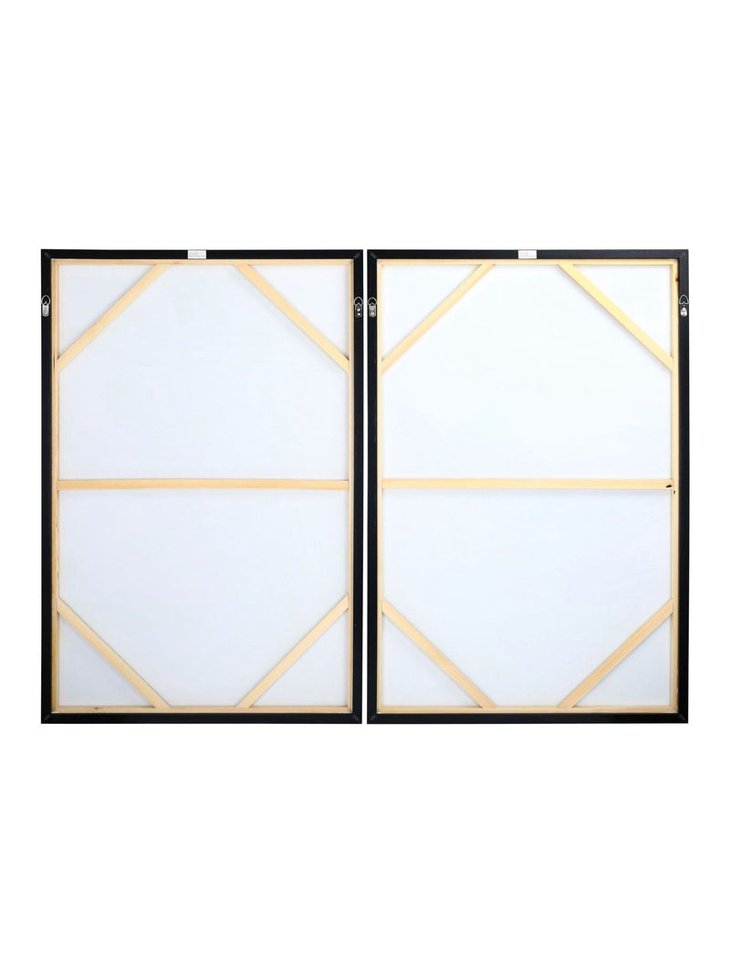 Libra Interiors Impasto Brushstrokes framed canvas set, imported from the UK