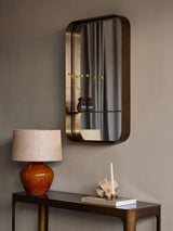 Next Libra Interiors Santa Monica Smoked Gold Effect Wall Mirror Medium- Buy online at McGrocer