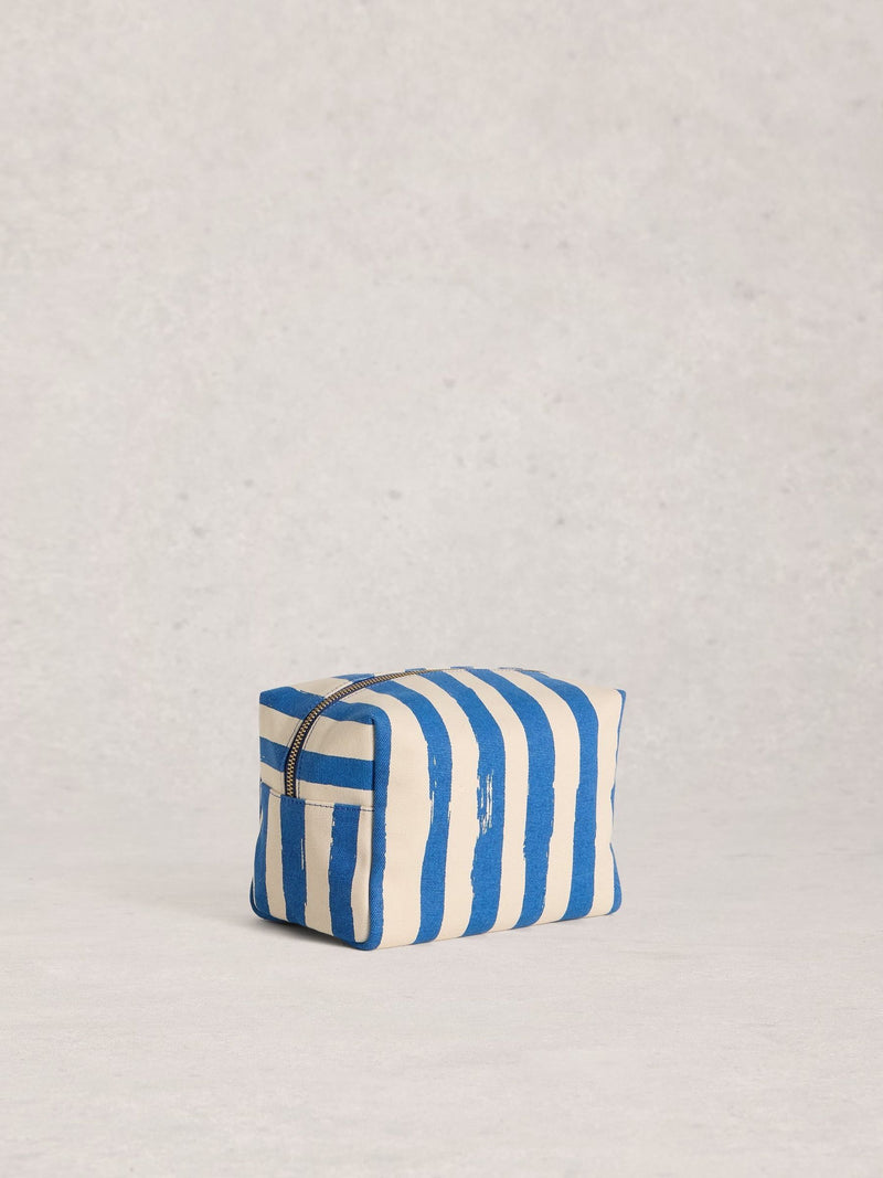 White Stuff Blue Canvas Washbag, imported from the UK