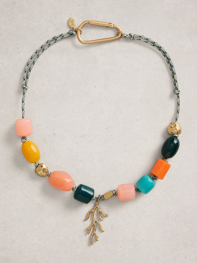 White Stuff Blue Reef Cord Necklace - British product