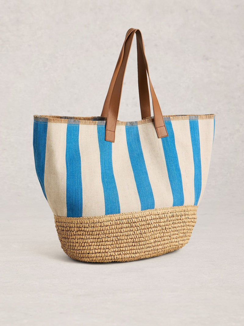 White Stuff Blue Mia tote bag with nautical stripes, UK version