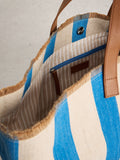 White Stuff Blue Mia tote bag with nautical stripes, UK version