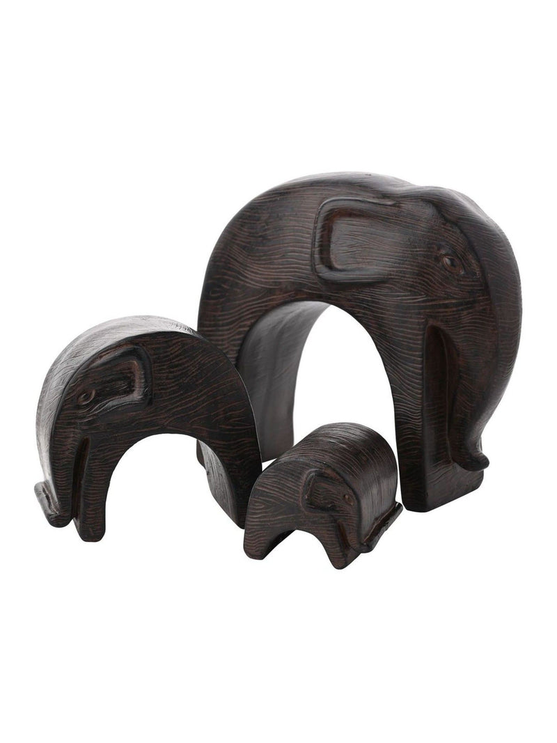 Widdop dark brown nesting elephants set of 3, UK version