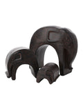 Widdop dark brown nesting elephants set of 3, UK version