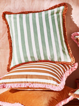 Next Oliver Bonas Green Issey Striped Cushion Cover 45cm- Buy online at McGrocer