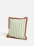 Oliver Bonas cushion cover green Issey striped 45cm, imported from the UK