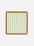 Oliver Bonas cushion cover green Issey striped 45cm, imported from the UK