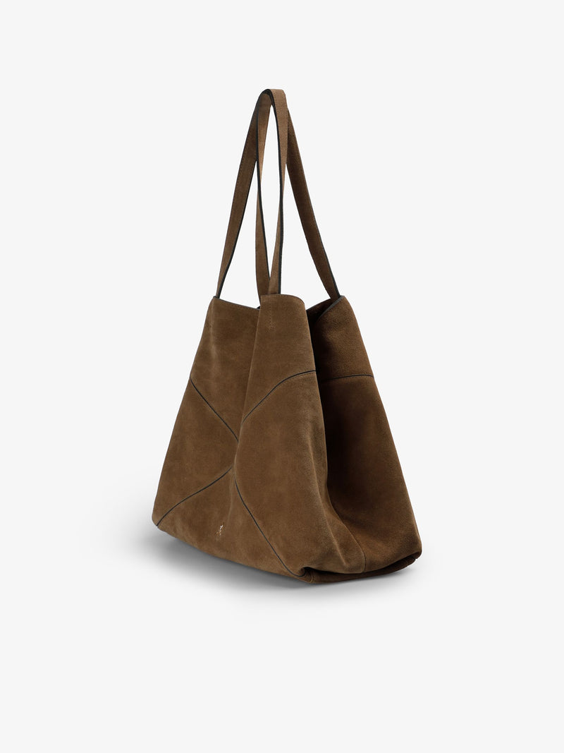 Scalpers brown suede-effect shoulder bag (British brand)