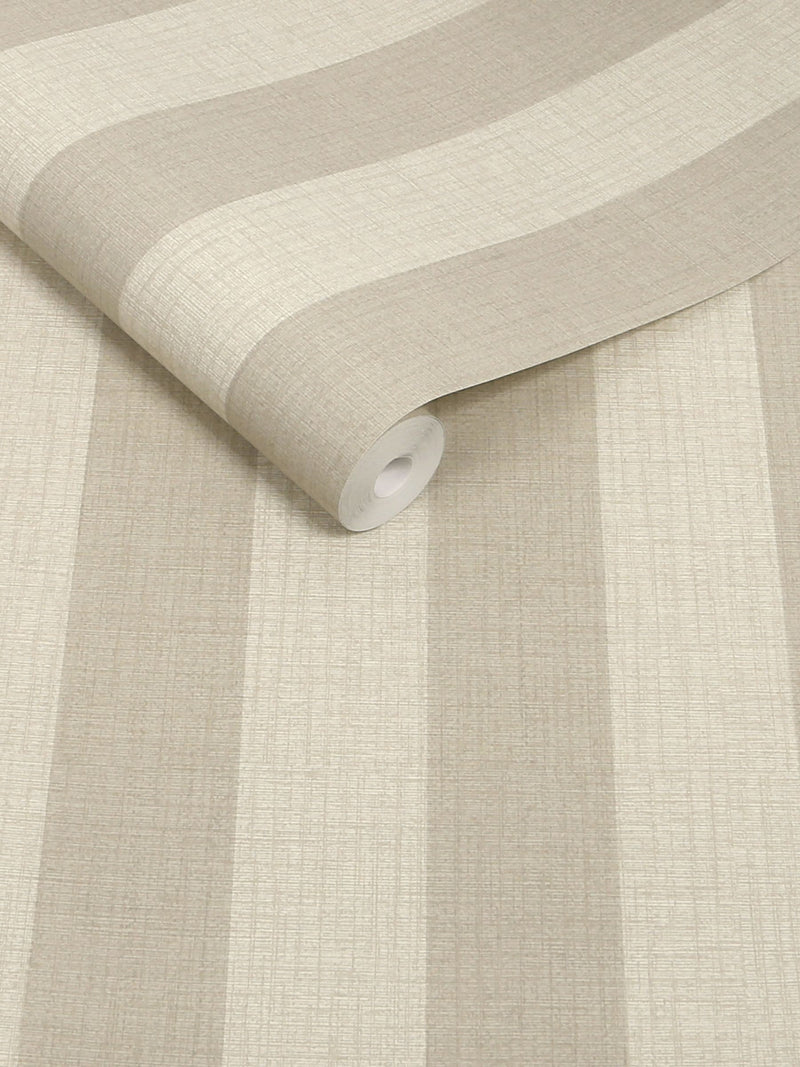 Wallpaper sample Warm Linen Stripe A4, imported from the UK