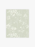 Sage Country Leaves wallpaper sample A4, imported from the UK