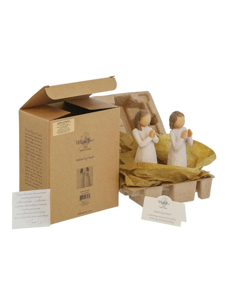 Willow Tree sisters figurine off white cast stone (British brand)