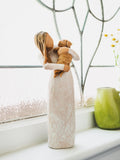 Willow Tree golden dog figurine off white, imported from the UK