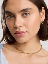 Next D.LOUISE Gold Tone Waterproof Tapered Oval Hoop Earrings- Buy online at McGrocer