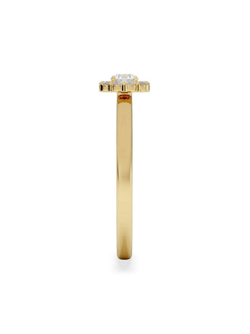 The Diamond Store halo ring 0.30ct lab diamond - British product