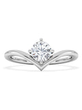 The Diamond Store solitaire engagement ring 0.50ct lab diamond (British brand)