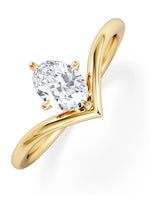 Next The Diamond Store 18K Yellow Gold Vela 0.50ct Oval Cut Lab Diamond Solitaire Engagement Ring- Buy online at McGrocer