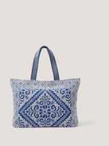 Next Monsoon Blue Janine Floral Tapestry Tote Bag- Buy online at McGrocer