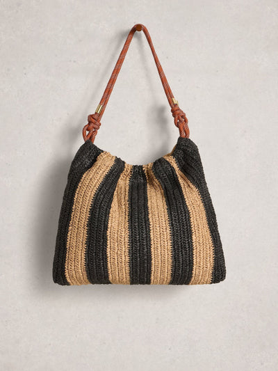 Next White Stuff Black Callie Shoulder Bag- Buy online at McGrocer