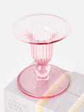Oliver Bonas pink glass candlestick holders set of 2 - British product
