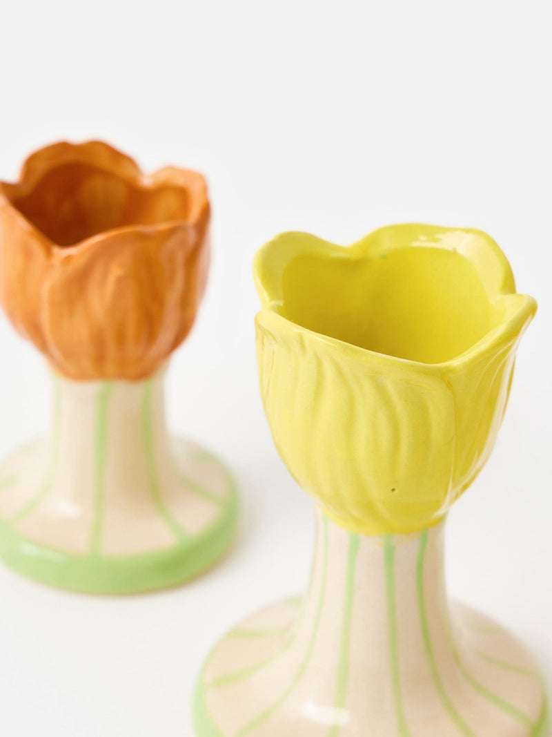 Oliver Bonas set of 3 ceramic flower bud vases 9cm - British product