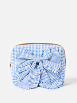 Next Oliver Bonas Blue Gingham Bow Wash Bag- Buy online at McGrocer