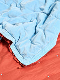 Oliver Bonas reversible velvet frill quilt 220cm - British product