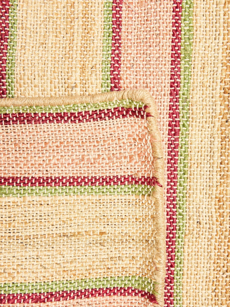 Oliver Bonas pink striped jute runner rug, UK version