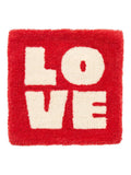 Oliver Bonas red love tufted cushion cover 45x45cm, UK version