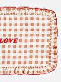 Oliver Bonas Love Gingham cushion cover 50x30cm, imported from the UK