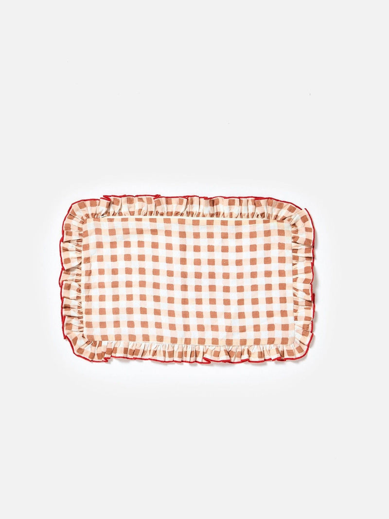 Oliver Bonas Love Gingham cushion cover 50x30cm, imported from the UK