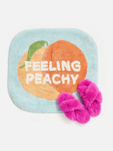 Next Oliver Bonas Blue Feeling Peachy Rounded Bath Mat 60cm x 60cm- Buy online at McGrocer