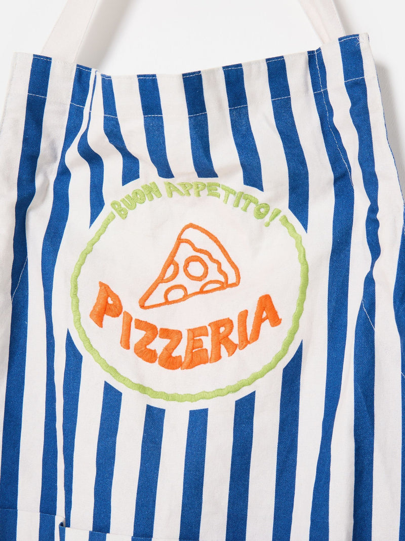Oliver Bonas blue striped Pizza Club apron - British product