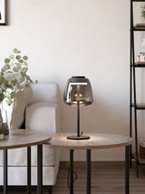 Next Eglo Black Alfero-Z Smart Control Vaporised Glass Table Light- Buy online at McGrocer