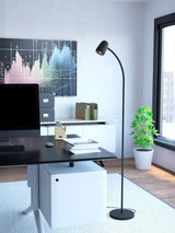Next Eglo Carlo Black Modern Steel Flexible Floor Lamp- Buy online at McGrocer