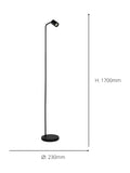 Eglo Black Carlo steel floor lamp, UK version