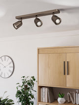 Next Eglo Camaldoli Dark Bronze Steel GU10 3-Light Spotlight Ceiling Light- Buy online at McGrocer