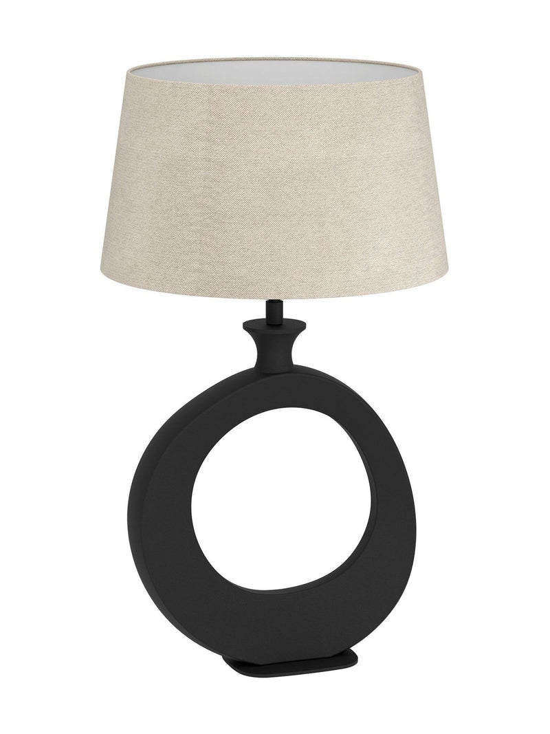 Eglo Diezma linen and steel table lamp, UK version
